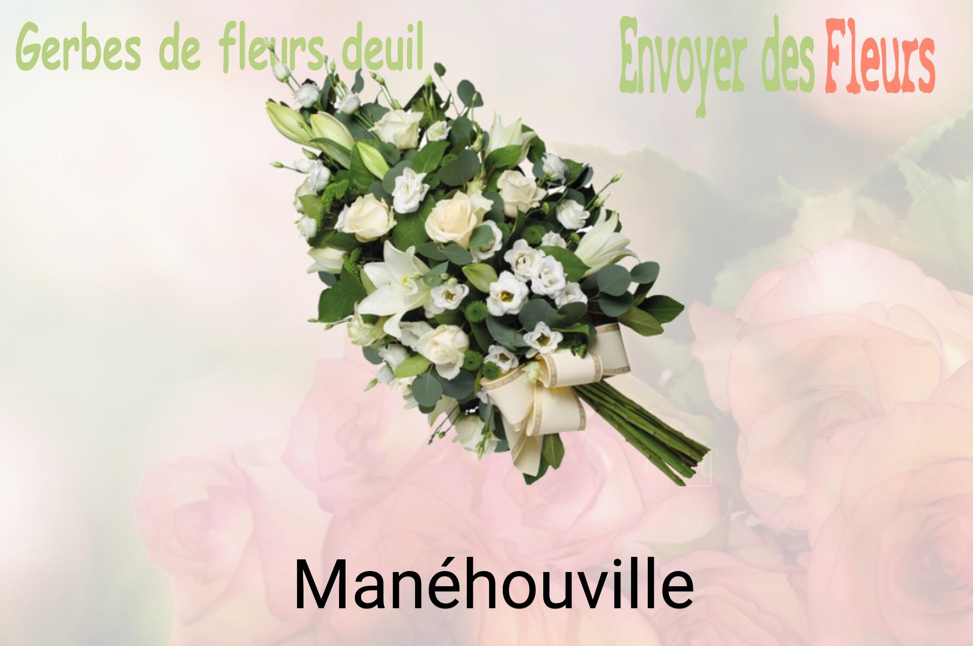 Gerbe de fleurs de deuil livrée à Manéhouville